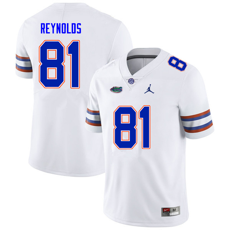 Men #81 Daejon Reynolds Florida Gators College Football Jerseys Sale-White - Click Image to Close